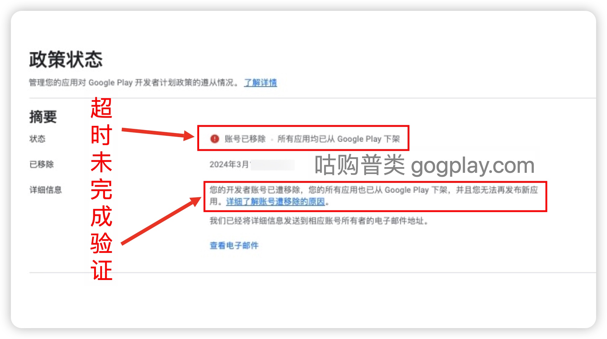 Google Play邓氏编码组织验证问题未完成验证导致移除下架
